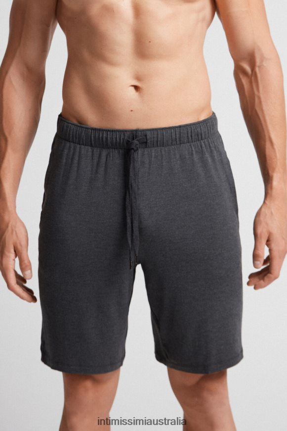 Intimissimi Men 040-Dark Grey Blend Apparel 0RJT48240 Silk and Modal Shorts