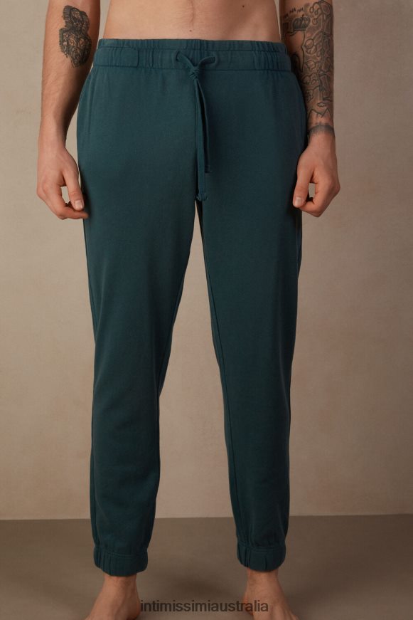 Intimissimi Men 162J-Light Green Apparel 0RJT48191 Washed Collection Long Fleece Pants