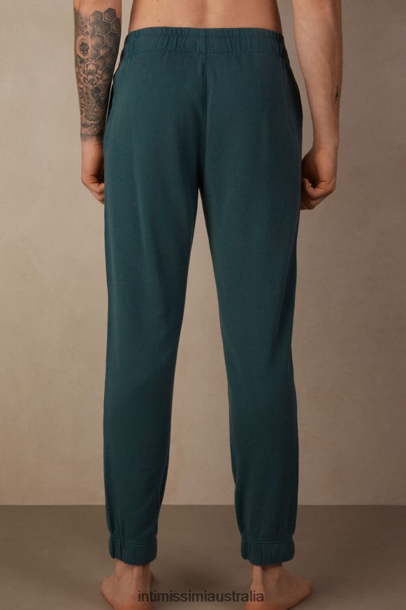 Intimissimi Men 162J-Light Green Apparel 0RJT48191 Washed Collection Long Fleece Pants
