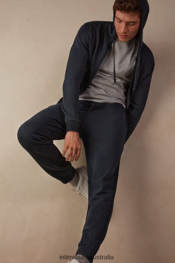 Intimissimi Men 763I-Blue Apparel 0RJT48184 Washed Collection Long Fleece Pants