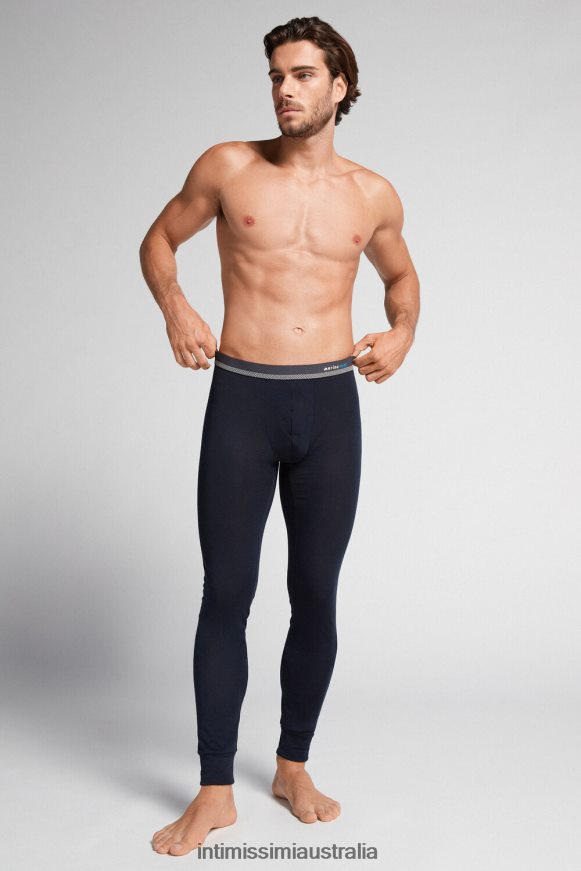Intimissimi Men 800-Midnight Blue Apparel 0RJT48245 Merino Wool Leggings