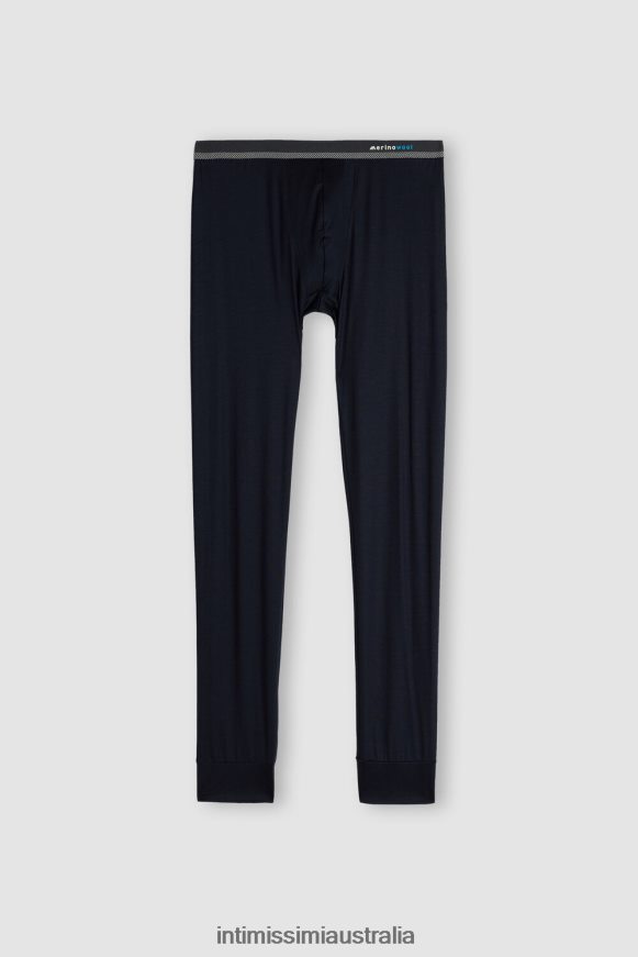 Intimissimi Men 800-Midnight Blue Apparel 0RJT48245 Merino Wool Leggings