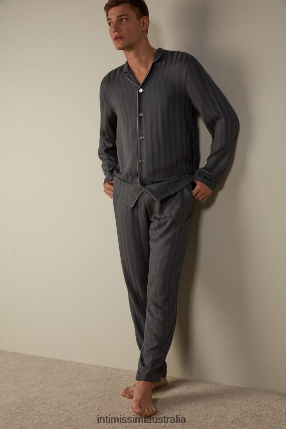 Intimissimi Men 816I-Grey Apparel 0RJT48303 Long Modal Pyjamas