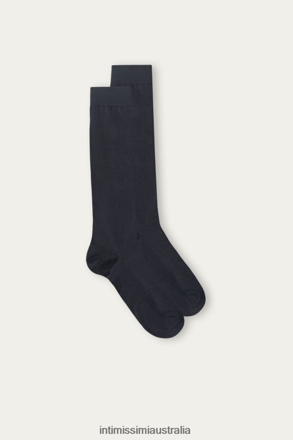 Intimissimi Men 780-Charcoal Grey Socks 0RJT48347 Long Stretch Supima Cotton Socks