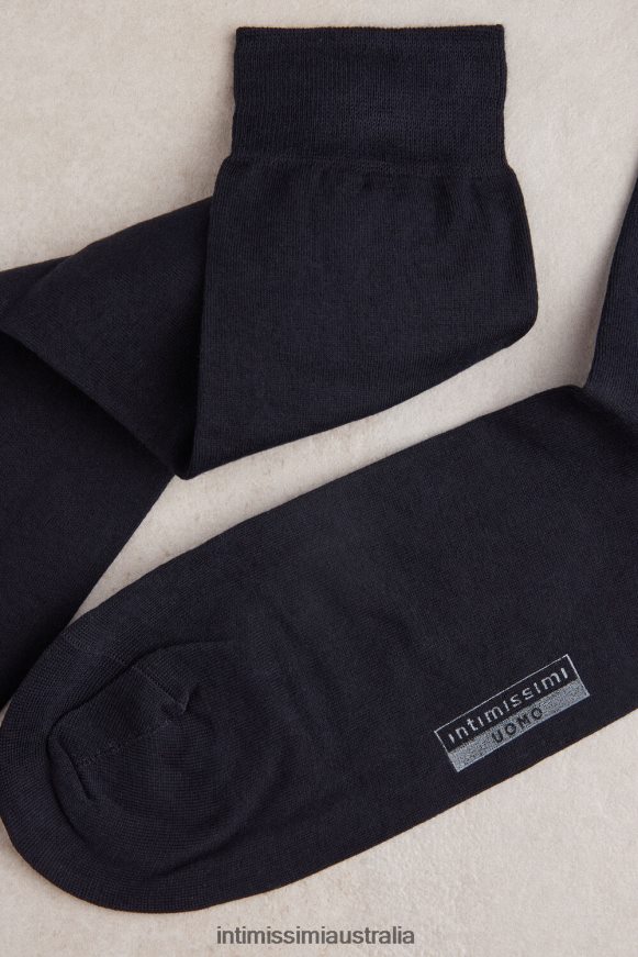 Intimissimi Men 016-Blue Socks 0RJT48353 Short Stretch Supima Cotton Socks