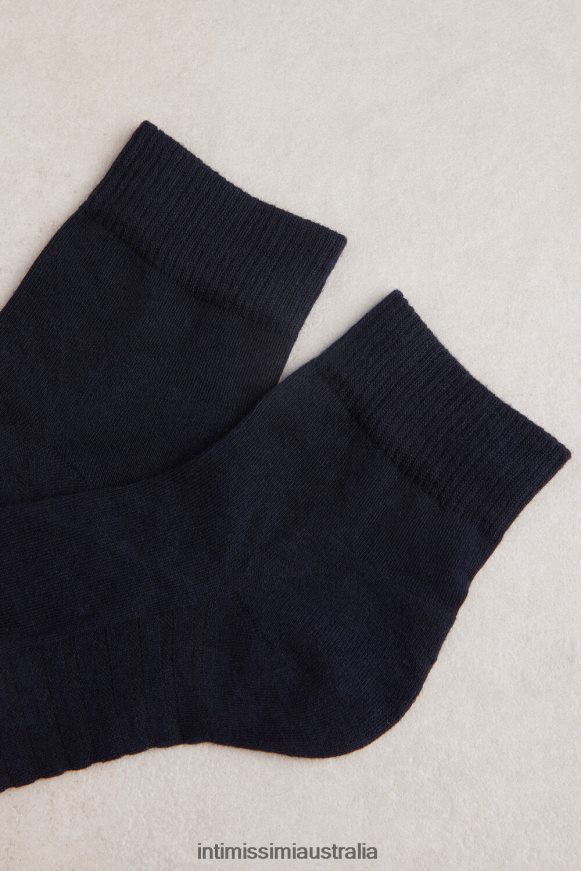 Intimissimi Men 016-Blue Socks 0RJT48368 Extra-Short Terry Cotton Socks