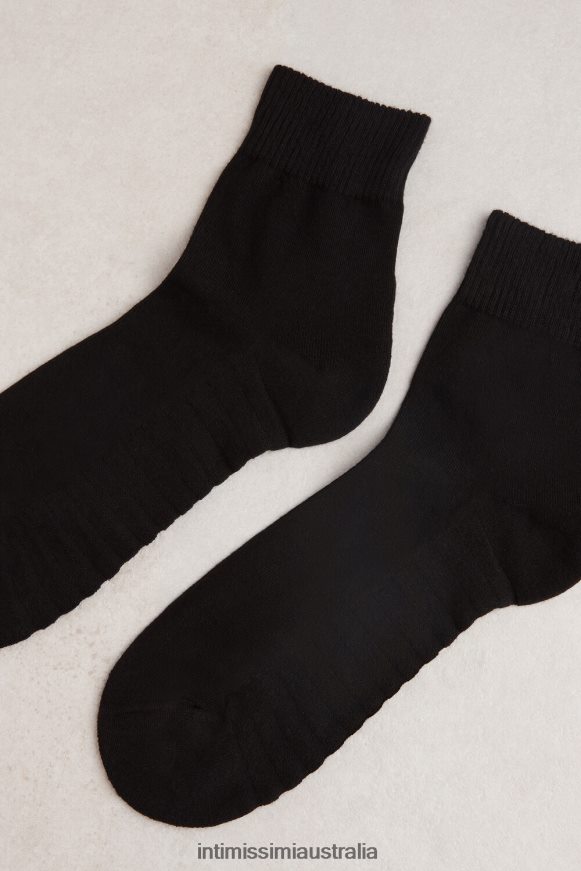 Intimissimi Men 019-Black Socks 0RJT48367 Extra-Short Terry Cotton Socks