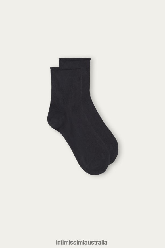 Intimissimi Men 780-Charcoal Grey Socks 0RJT48343 Extra-Short Stretch Supima Cotton Socks