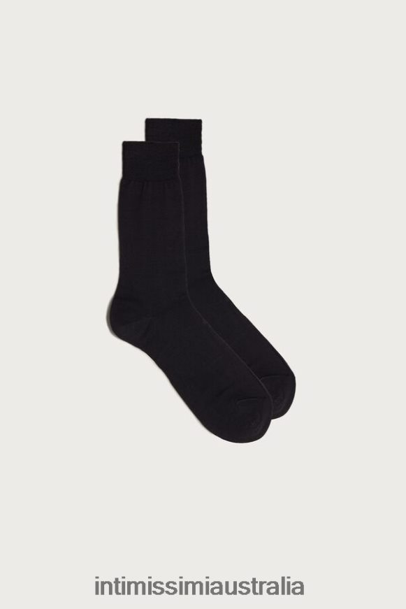 Intimissimi Men 780-Charcoal Grey Socks 0RJT48387 Short Sateen Cotton Lisle Socks