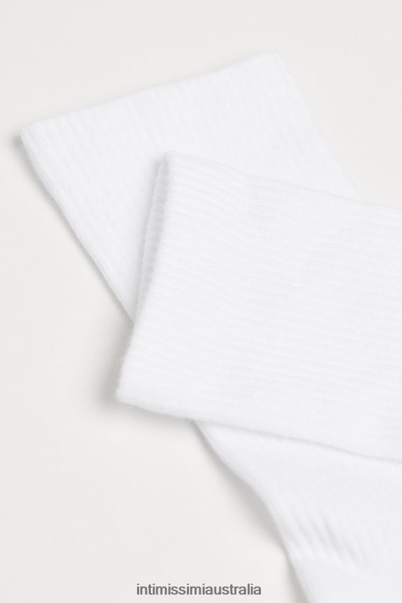 Intimissimi Men 001-White Socks 0RJT48358 Terry Cotton Short Socks