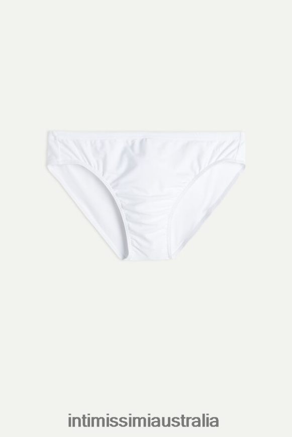 Intimissimi Men 001-White Apparel 0RJT48449 Plain Swim Briefs