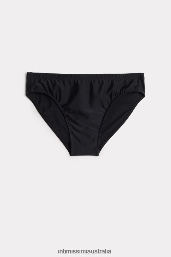 Intimissimi Men 019-Black Apparel 0RJT48450 Plain Swim Briefs
