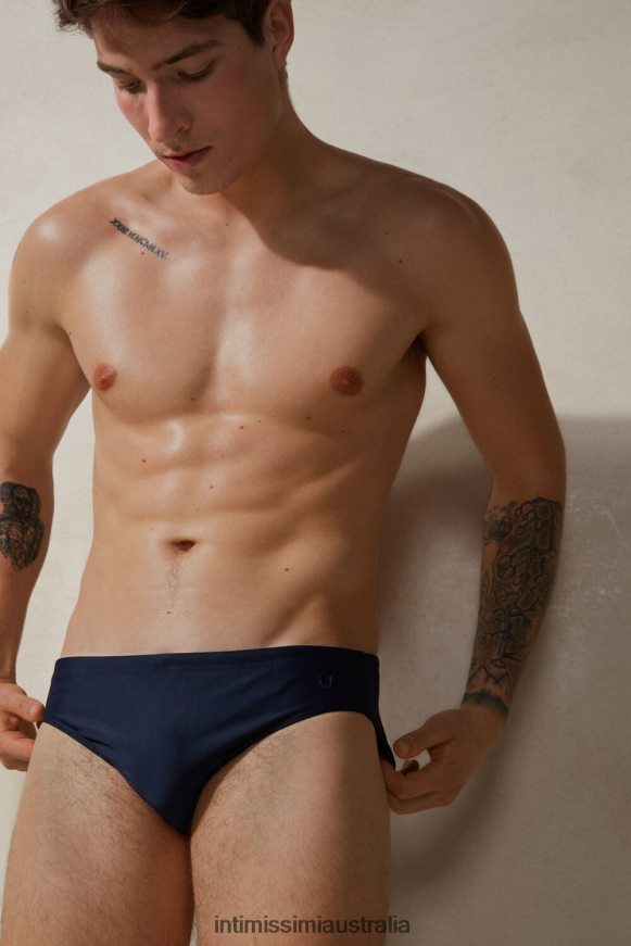 Intimissimi Men 1467-Intense Blue Apparel 0RJT48451 Plain Swim Briefs