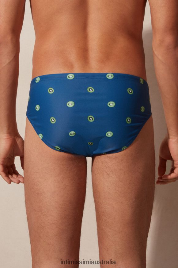 Intimissimi Men 286J-Kiwi Fruit-Print Pacific Blue Apparel 0RJT48437 Kiwi-Print Swim Briefs