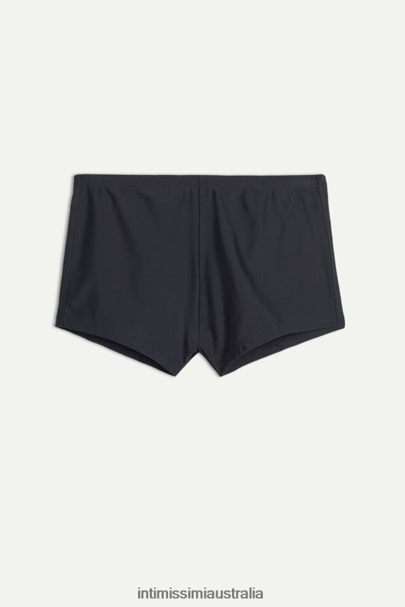 Intimissimi Men 019-Black Apparel 0RJT48453 Plain Square-Cut Swim Trunks