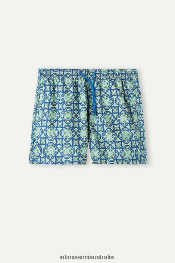 Intimissimi Men 262J-Majolica Print Yellow Apparel 0RJT48424 Yellow Maiolica-Print Swim Shorts