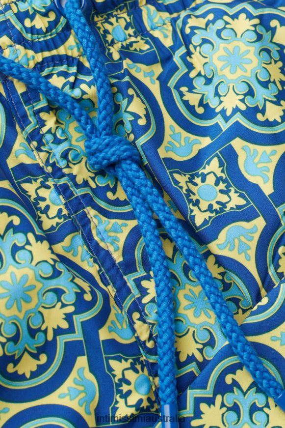 Intimissimi Men 262J-Majolica Print Yellow Apparel 0RJT48424 Yellow Maiolica-Print Swim Shorts