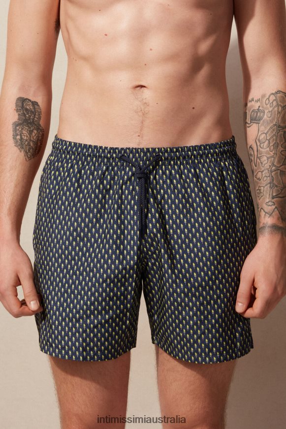 Intimissimi Men 269J-Ice Cream Deep Blue Apparel 0RJT48417 Micro Ice Cream-Print Swim Shorts