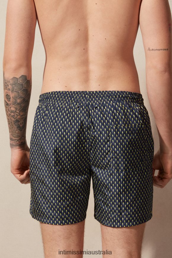 Intimissimi Men 269J-Ice Cream Deep Blue Apparel 0RJT48417 Micro Ice Cream-Print Swim Shorts