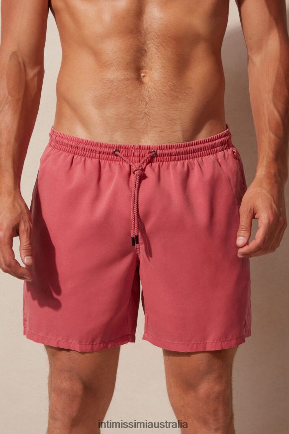 Intimissimi Men 281J-Delave Dark Pink Apparel 0RJT48412 Stone Washed Swim Shorts