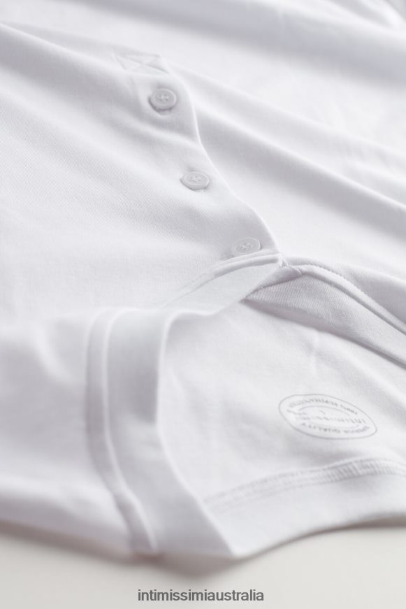 Intimissimi Men 001-White Apparel 0RJT48238 Long-Sleeve Top in Supima Interlock