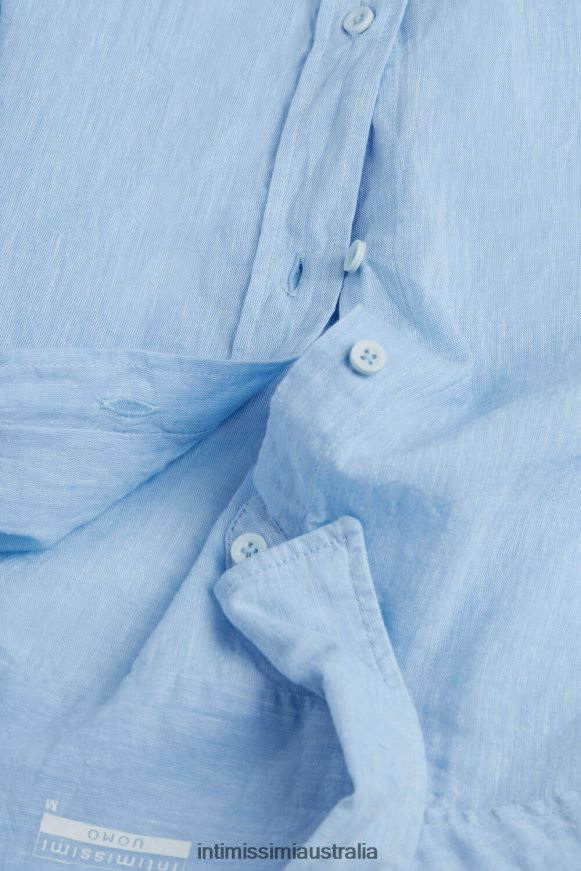 Intimissimi Men 979I-Light Blue Apparel 0RJT48167 Linen and Cotton Shirt