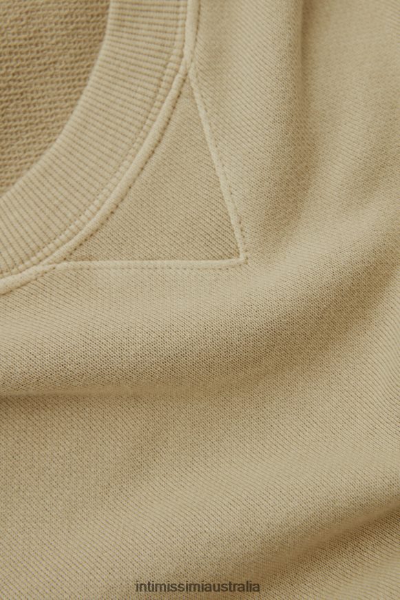 Intimissimi Men 166J-Sand-Colored Beige Apparel 0RJT48189 Washed Collection Crew-Neck Sweatshirt