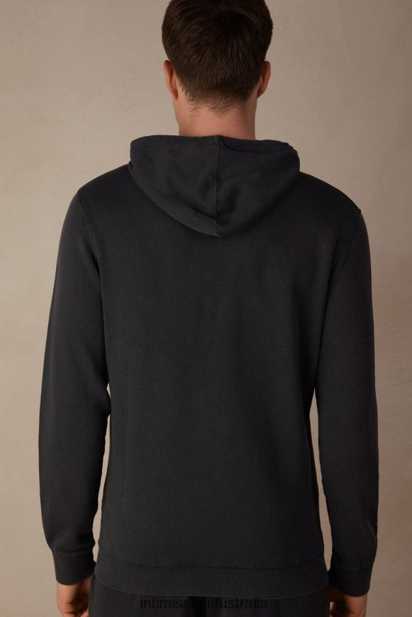 Intimissimi Men 762I-Grey Apparel 0RJT48185 Washed Collection Zip-Up Sweatshirt