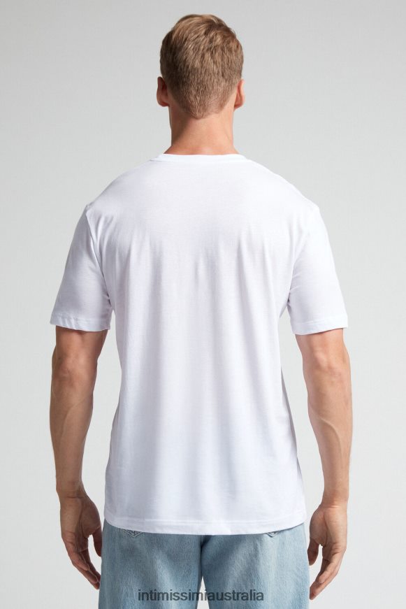 Intimissimi Men 001-White Apparel 0RJT48182 Regular-Fit Extra-fine Supima Cotton T-Shirt