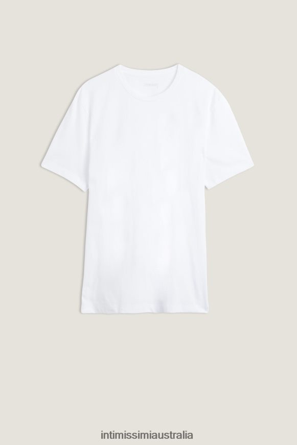 Intimissimi Men 001-White Apparel 0RJT48226 Cotton Jersey T-Shirt