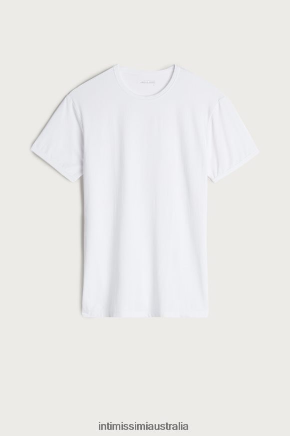 Intimissimi Men 001-White Apparel 0RJT48455 Microfibre T-Shirt