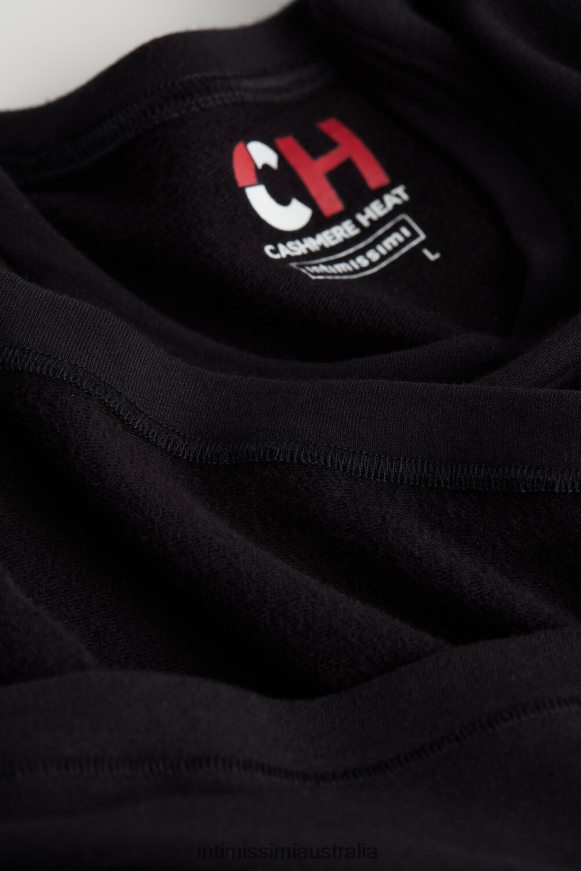 Intimissimi Men 019-Black Apparel 0RJT48256 Short-Sleeve Modal-Cashmere Top