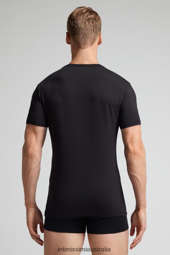 Intimissimi Men 019-Black Apparel 0RJT48454 Microfibre T-Shirt