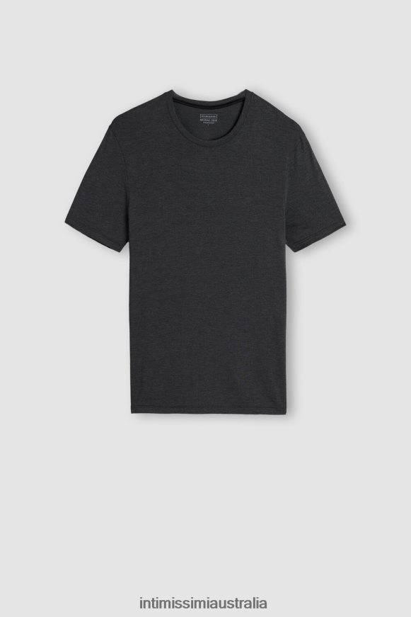 Intimissimi Men 040-Dark Grey Blend Apparel 0RJT48262 Modal and Silk T-Shirt