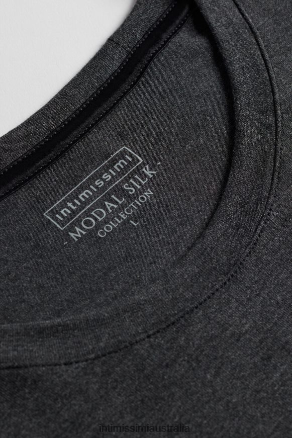Intimissimi Men 040-Dark Grey Blend Apparel 0RJT48262 Modal and Silk T-Shirt