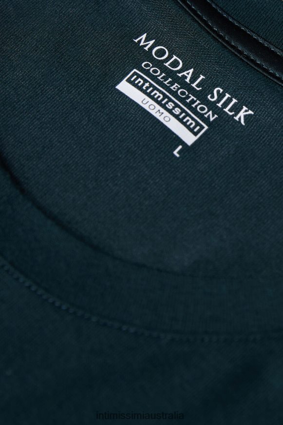 Intimissimi Men 132J-Dark Green Apparel 0RJT48152 Modal and Silk T-Shirt