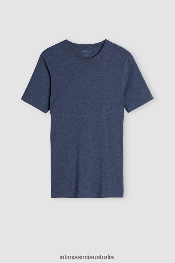 Intimissimi Men 5210-Denim Blue Blend Apparel 0RJT48267 Stretch Supima Cotton T-Shirt