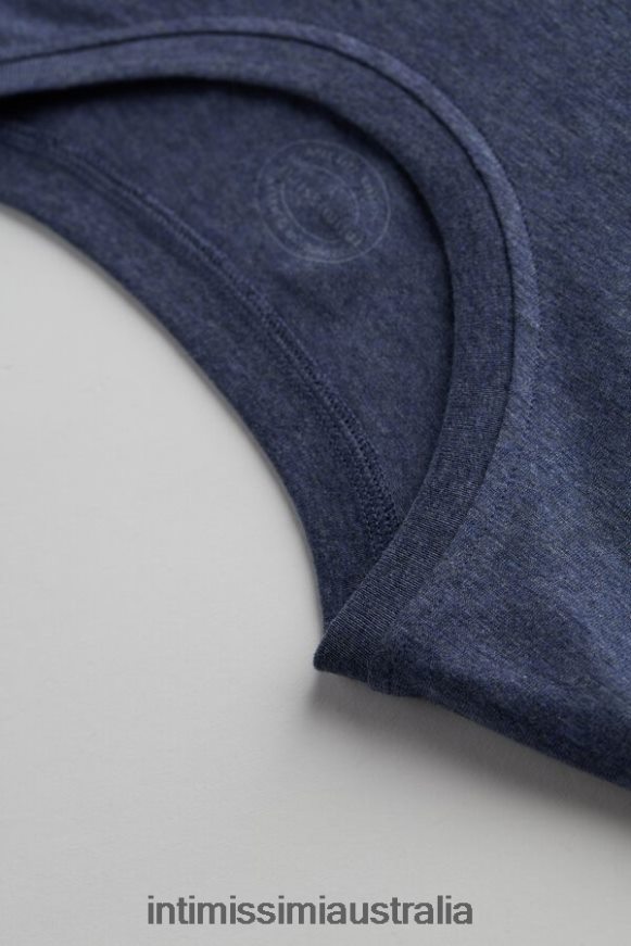 Intimissimi Men 5210-Denim Blue Blend Apparel 0RJT48267 Stretch Supima Cotton T-Shirt