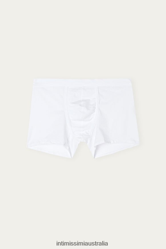 Intimissimi Men 001-White Underwear 0RJT4849 Natural Fresh Supima Cotton Boxers