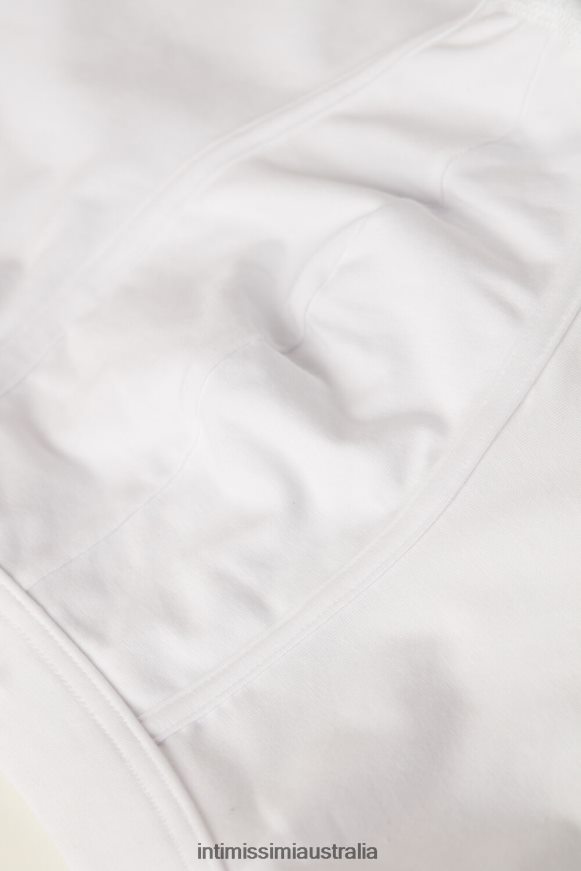 Intimissimi Men 001-White Underwear 0RJT4854 Long Stretch Supima Cotton Boxers