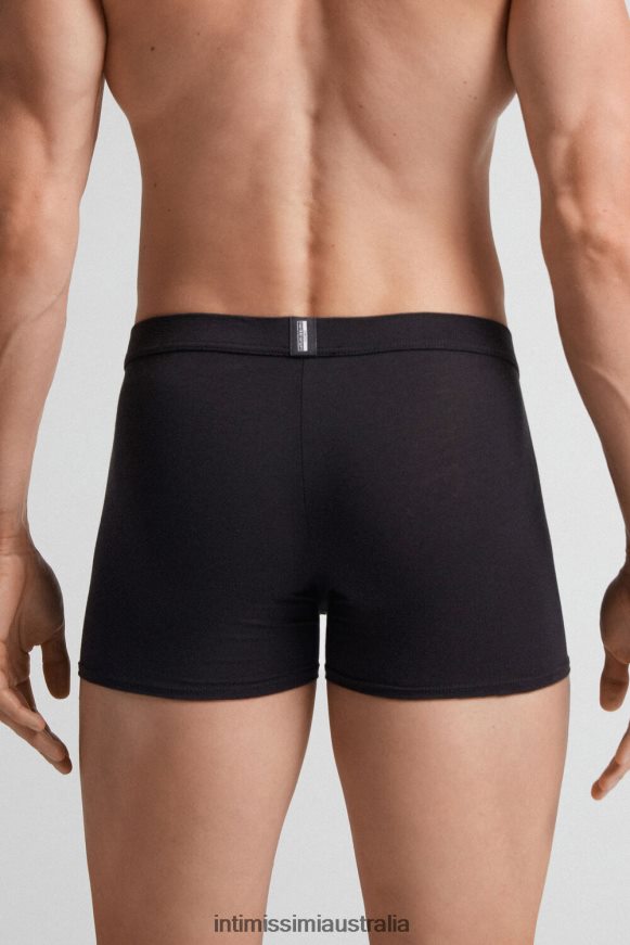 Intimissimi Men 019-Black Underwear 0RJT4852 Natural Fresh Supima Cotton Boxers