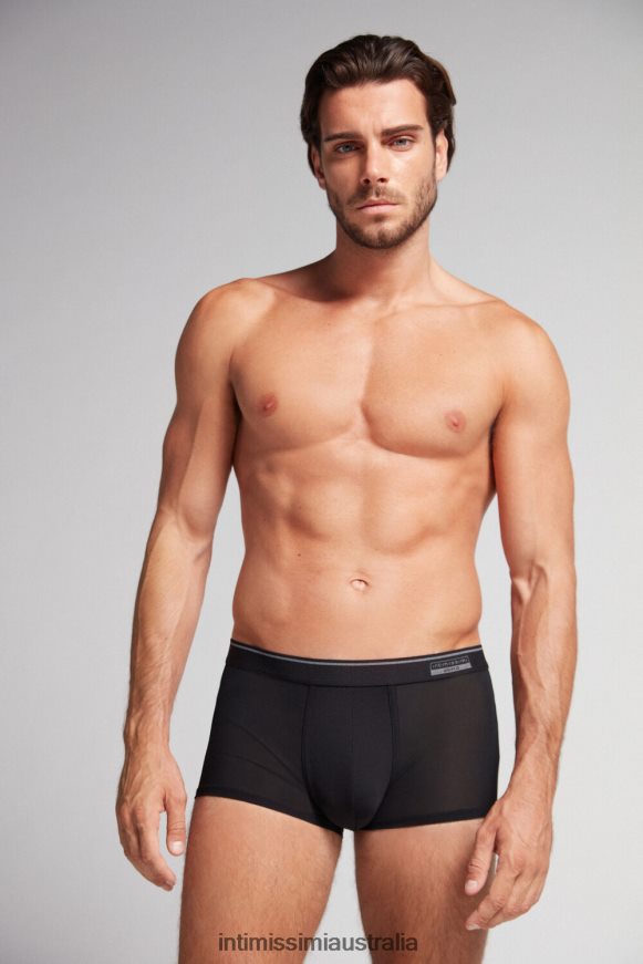 Intimissimi Men 019-Black Underwear 0RJT4896 Super Fresh Micro-Mesh Boxers