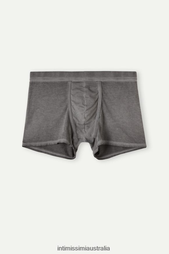 Intimissimi Men 040J-Washed Black Underwear 0RJT4870 Natural Fresh Supima Cotton Boxers