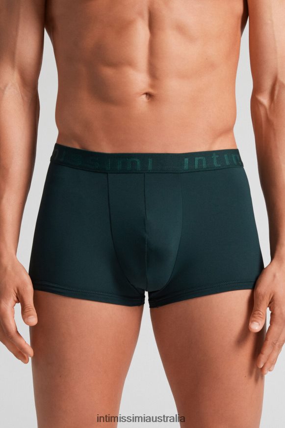 Intimissimi Men 132J-Dark Green Underwear 0RJT4815 Boxer Shorts in Microfibre with Logo