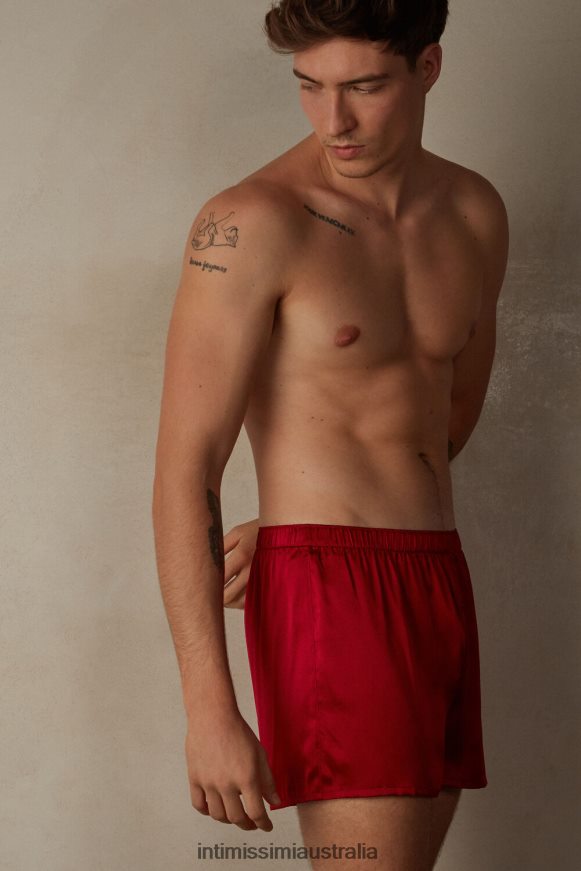 Intimissimi Men 1473-Red Underwear 0RJT4890 Silk Boxers