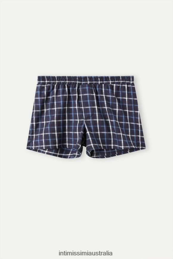 Intimissimi Men 169J-Blue Check Underwear 0RJT4844 Print-Detail Boxers