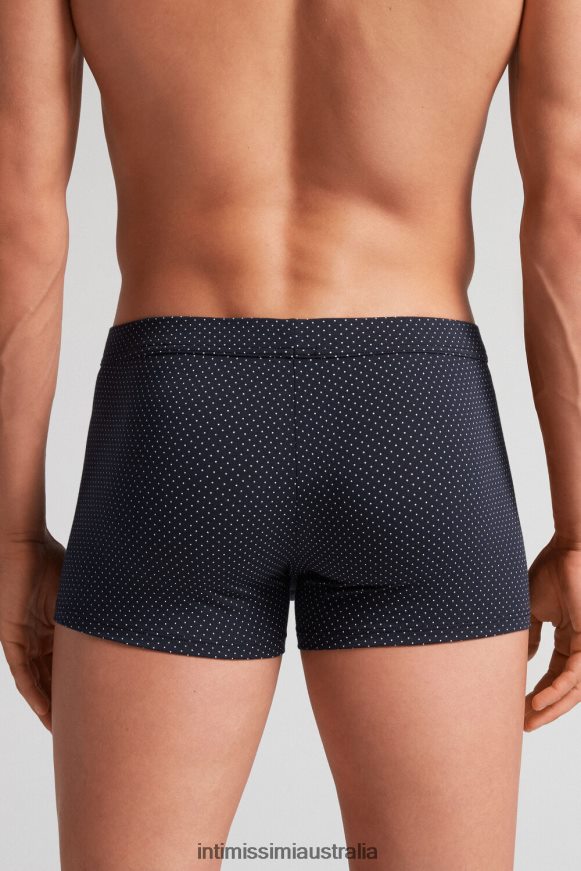 Intimissimi Men 364J-Blu Notte St.Pois Bianco Underwear 0RJT484 Natural Fresh Supima Micro Polka Dot Cotton Boxers