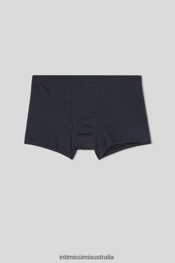 Intimissimi Men 364J-Blu Notte St.Pois Bianco Underwear 0RJT484 Natural Fresh Supima Micro Polka Dot Cotton Boxers
