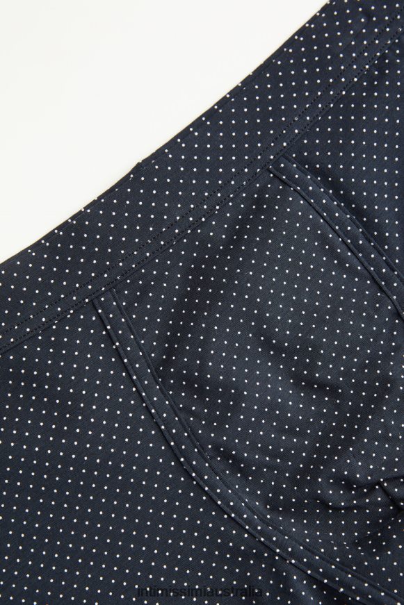 Intimissimi Men 364J-Blu Notte St.Pois Bianco Underwear 0RJT484 Natural Fresh Supima Micro Polka Dot Cotton Boxers