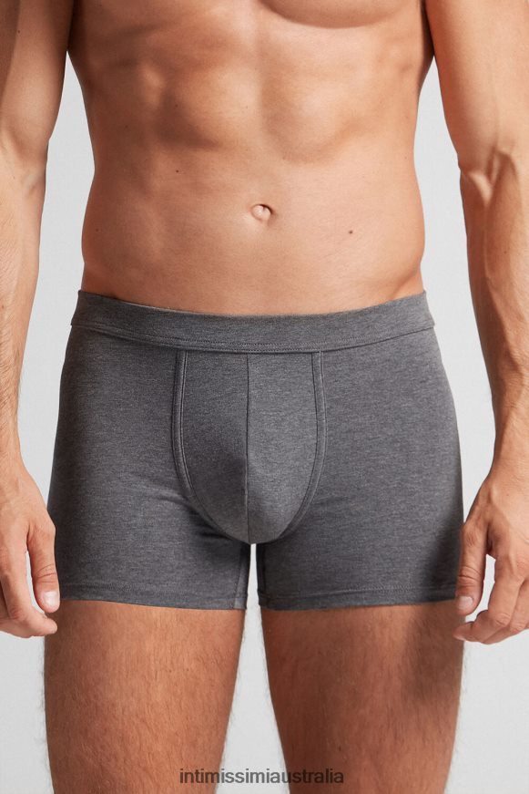 Intimissimi Men 5227-Charcoal Grey Melange Underwear 0RJT48138 Supima Cotton Loose Fit Boxers